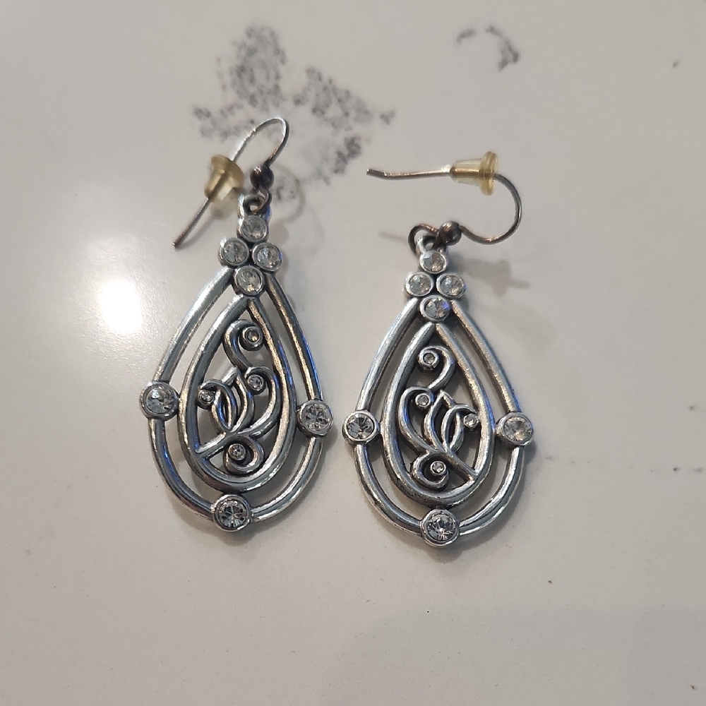 Brighton Elegant Silver Teardrop Earrings